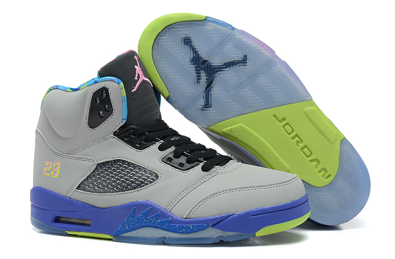 Air Jordan 5 Women Shoes Aaa White/Blue/Green Online